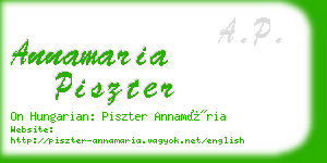 annamaria piszter business card